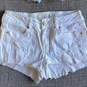 White Jean Shorts